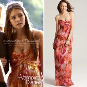 Nicole Miller Strapless Sweetheart Evening Dress ALT ASO Elena Gilbert